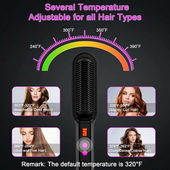 Ionic Hair Straightening Brush Comb NWT - Picture 10 of 10